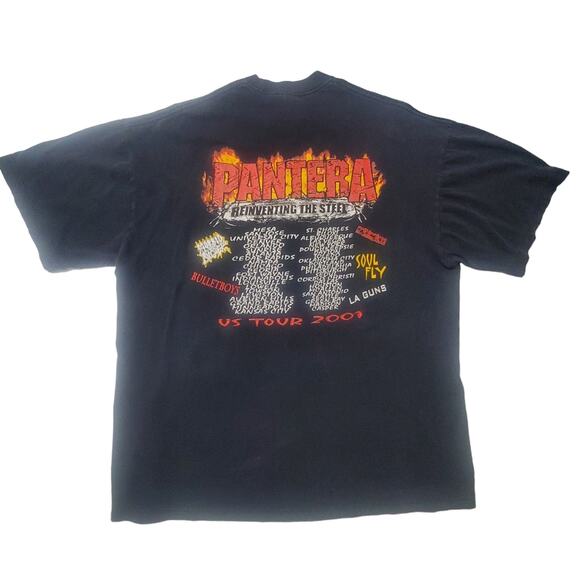 Vintage Pantera Morbid Angel Reinventing The Steel 2001 Tour Heavy Metal XL - Picture 2 of 6